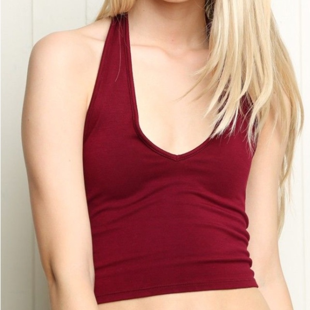 Brandy Melville Maroon Lena Halter